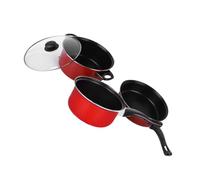 Warmhm Sartenes Antiadherentes y Cacerola para Leche para Cocina Diaria Juego de 3 Set Multifuncional y de Espacio Olla para Sopa