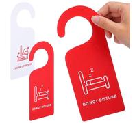 Warmhm Señal de Puerta Doble Cara para Hotel en PVC Resistente, Textos No Molestar Favor Limpie, Colgador para Uso en Bares y Cafeterías