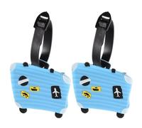 Warmhm Set de 2 Etiquetas de Equipaje con Diseño de Pase de Vuelo, Material Pvc, para Maletas y Mochilas, Uso Versátil para Niñas, Mujeres y Hombres
