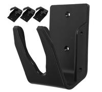 Warmhm Soporte de Pared para Escáner de Código de Barras Negro de Plástico Instalación Sencilla y Ángulo Ajustable para Oficina y Biblioteca, Paquete de 4 Unidades
