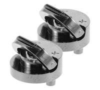 Warmhm Tapa Inferior de Tornillo para Válvula de Encendedor a Prueba de Viento, Metal Negro, 2 Piezas para Reparación y Mantenimiento en Uso Profesional o Doméstico