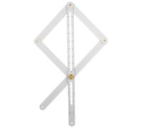 Warmhm Transportador para Carpintería Multifuncional de Ángulos con Regla Larga Herramienta Práctica para Medir Ingletes y Esquinas y Materiales Diversos Color Aleatorio