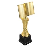 Warmhm Trofeo de Lectura Reutilizable y Ligero en Forma de Estrella para Estudiantes Dorado Hecho de Plástico, Adecuado para Aulas y Concursos de Libros