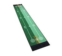 Warmiehomy Green Golf Putting Mat Trainer - Alfombrilla de entrenamiento profesional con base antideslizante para interiores y exteriores, oficina, hogar, jardín, patio, simulación de césped