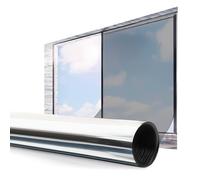 Warmiehomy Película de privacidad para ventana, 50 x 200 cm, reflectante, bloqueador solar, bloqueo UV, película tintada para ventana, no adhesiva, control de calor, antirreflejos, para el hogar y la