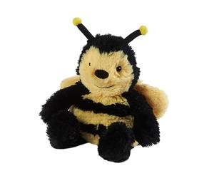 Warmies Bolsa de trigo de peluche de abejorro para microondas, peluche con peso ligeramente perfumado con lavanda francesa, almohadilla térmica totalmente calentable, tamaño junior, alivio de calor o