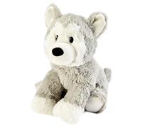 Warmies Bolsa de trigo de Peluche Husky, Calentable en Microondas, con Aroma a Lavanda Francesa, Oso de Peluche Caliente o Frío para Relajación y Alivio del Calor, Bolsa de Trigo Ponderada