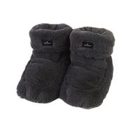 Warmies Botas Microondas, Botas Pantuflas Calefactables para Damas con Lavanda Francesa Seca, Calidez y Confort Reconfortantes, Color Acero, Talla Unica