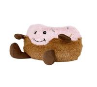 Warmies Donut de peluche en tamaño mini, totalmente apto para microondas y con peso, juguete de peluche para la ansiedad, se puede enfriar en el congelador, suave almohadilla térmica