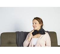 Warmies Envoltura de cuello totalmente calentable, perfumada con lavanda francesa, gris carbón