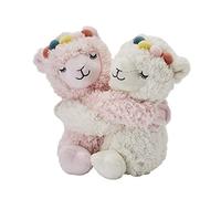 Warmies Juego de 2 peluches, diseño de llamas rosa/blanco