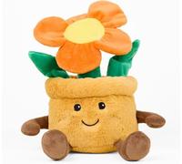 Warmies Maceta de peluche naranja apta para microondas grande, calefactable, para niños y adultos, con aroma a lavanda francesa