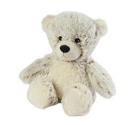 Warmies Marshmallow Bear - Bolsa de trigo para microondas, oso de peluche pesado para la ansiedad con lavanda francesa, almohadilla térmica totalmente calentable, tamaño junior, juguete de peluche