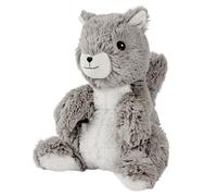 Warmies Peluche de ardilla con peso para microondas con aroma a lavanda francesa, caliente o frío para una relajación fresca y un alivio cálido