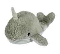 Warmies Peluche de Narval con Peso para Microondas con Aroma a Lavanda Francesa, Bolsa de Trigo Caliente o Fría para una Relajación Fresca y un Alivio Cálido