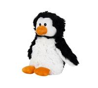 Warmies Peluche de pingüino blanco y negro en tamaño mini, totalmente apto para microondas y con peso, ideal para la ansiedad Se puede enfriar en el congelador, Almohadilla térmica suave