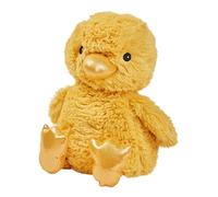 Warmies Peluche de pollito de peluche con peso para microondas con aroma a lavanda francesa, caliente o frío para una relajación fresca y un alivio cálido