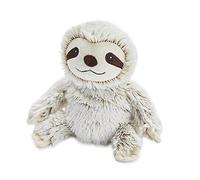 Warmies Marshmallow Sloth Plushie Tamaño Junior, Peluche totalmente apto para microondas y con peso para la ansiedad, enfriar en el congelador o calentar en el microondas