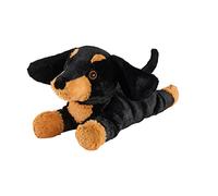 Warmies Perro Salchicha Peluche,Apto para Microondas, peluche pesado totalmente calentable con aroma a lavanda francesa, osito de peluche frío o caliente, tamaño junior