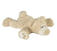 Warmies® Sleepy Bear - Cojín térmico (relleno de 100% mijo, 35 cm, 700 g), color beige