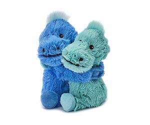 Warmies Warm Hugs Dinosaurio para microondas con aroma a lavanda seca francesa, almohadilla térmica totalmente calentable para aliviar la ansiedad y el dolor