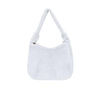 Warmth Meets In Winter - Bolsa de felpa de gran capacidad, unisex, espaciosa bolsa de hombro para los amantes de los viajes, White
