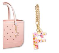 WarmWhisper Accesorios de letras para bolsa de Bogg, accesorios para bolsa de playa simple y moderna, dijes para bolsa de playa Simply Southern, Talla única, Plástico Resina, No es una piedra preciosa