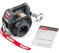 WARN 101570 - Torno de Taladro portátil de Mano con Cuerda de Alambre de Acero de 40 pies: Capacidad de tracción de 750 Libras, Color Gris