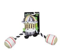 WARNER BROS BEETLEJUICE - Juguete de peluche de cuerda de carnaval para perro, juguete de doble cuerda de 14 pulgadas, juguete para perros BEETLEJUICE para Halloween