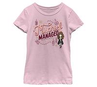 WARNER BROS Camiseta de manga corta con diseño de Little Big Harry Potter y The Deathly Hallows Mischief Managed Girls, Rosado claro, X-Large