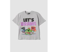 WARNER BROS, Camiseta Gris De Manga Corta 100% Algodón, Niño, Gris, Talla: 10-11