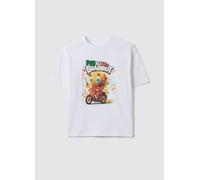 WARNER BROS, Camiseta Infantil Blanca De Algodón Puro Regular Fit Con Estampado, Niño, Blanco óptico, Talla: 9-10