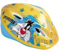 Warner Bros Casco Ciclo niño niña Looney Tunes Titti Silvestro 52-56cm Azul Amarillo Seguridad protección, Bebés niños, S