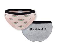 Warner Bros Friends Bragas Mujer Algodon Hipster Sexy Underwear Lenceria Culotte Braguitas 2 Pares L Rosa 2 Piezas