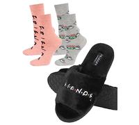 Warner Bros Friends Zapatillas Casa Mujer Invierno Regalos Merchandising Cómodas Pantuflas 39/40 Friends Zapatillas + Calcetines 35-40 2 Pares