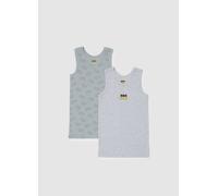 WARNER BROS, Pack De Dos Camisetas Sin Mangas Multicolor De Algodón Puro Para Niños, Niño, Azul Claro/Gris, Talla: 3-4