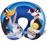 WARNER BROS Tataway Almohada Suave para el Cuello de Looney Tunes para bebés y niñas, Bugs Bunny Daffy Duck Silvestro Titti, cómodos Dibujos Animados, Azul