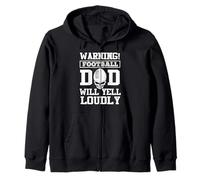 Warning American Football Dad Skull Player For Fathers Day Sudadera con Capucha