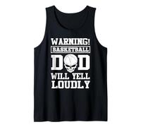 Warning Basketball Dad Skull Player Funny Fathers Day Camiseta sin Mangas