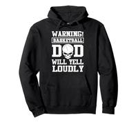 Warning Basketball Dad Skull Player Funny Fathers Day Sudadera con Capucha