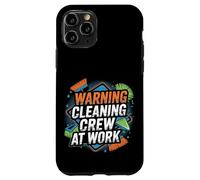 Warning Cleaning Crew At Work Custodio de conserje - Carcasa para iPhone 11 Pro