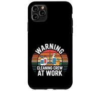 Warning Cleaning Crew At Work Custodio de Conserje |- Carcasa para iPhone 11 Pro MAX