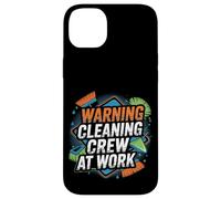 Warning Cleaning Crew At Work Custodio de conserje - Carcasa para iPhone 14 Plus