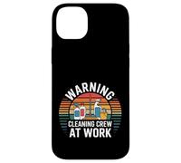 Warning Cleaning Crew At Work Custodio de Conserje |- Carcasa para iPhone 14 Plus