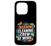 Warning Cleaning Crew At Work Custodio de conserje - Carcasa para iPhone 15 Pro