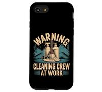 Warning Cleaning Crew At Work Custodio de Conserje - Carcasa para iPhone SE (2020) / 7/8
