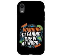 Warning Cleaning Crew At Work Custodio de conserje - Carcasa para iPhone XR
