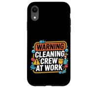 Warning Cleaning Crew At Work Custodio de conserje -- Carcasa para iPhone XR