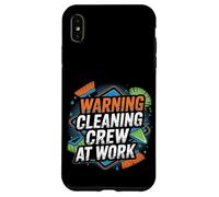 Warning Cleaning Crew At Work Custodio de conserje - Carcasa para iPhone XS Max
