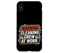 Warning Cleaning Crew At Work Custodio de conserje -- Carcasa para iPhone XS Max